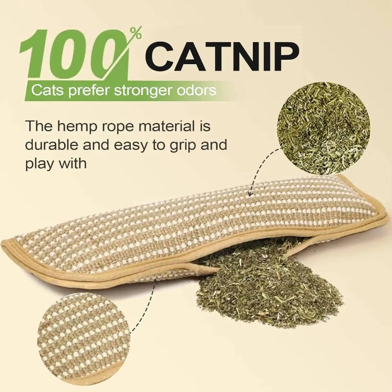 Cat Scratcher Interactive Toys for Cat Catnip Pillow Kitten Claw Grinder Scratching Post for Cats Chew Bite Toys Catnip Toy