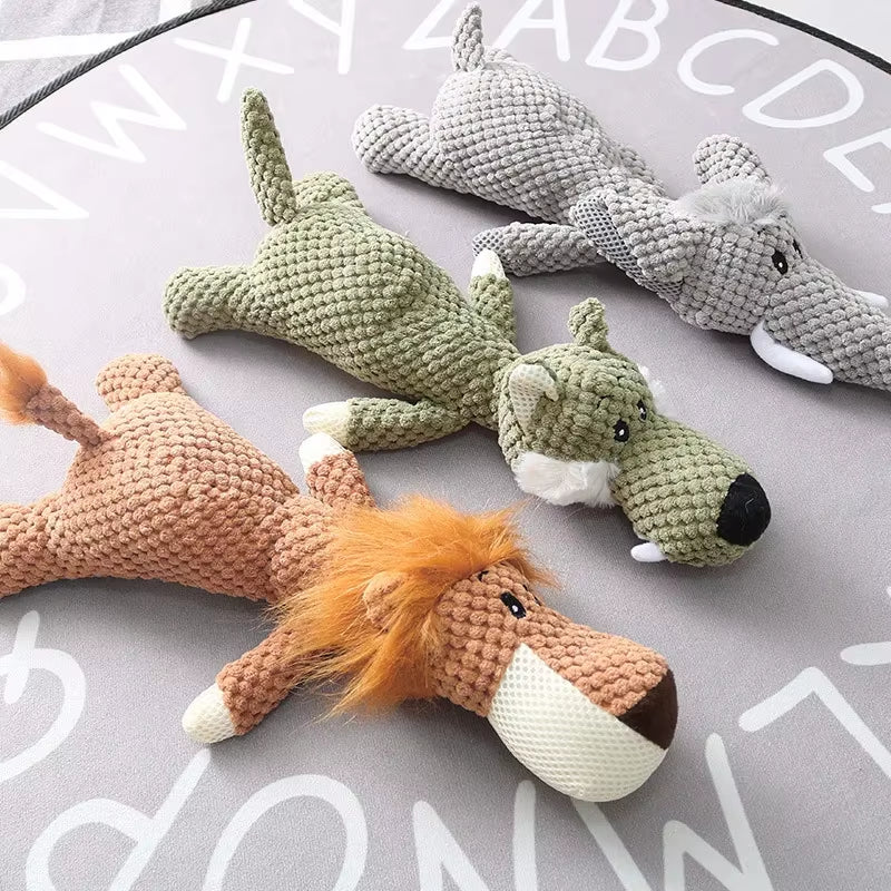 Squeaky Animal Plush Toys – Fun, Teething & Tooth-Cleaning in One